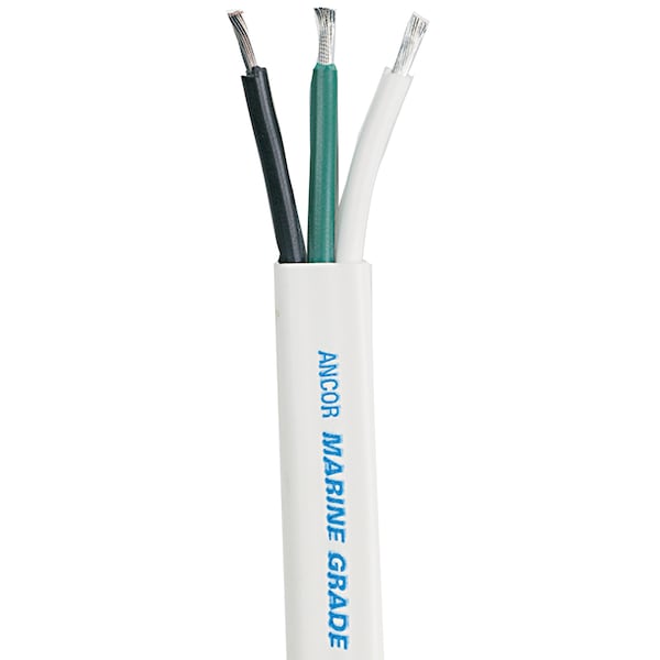 White Triplex Cable - 12/3 AWG - Flat - 250'